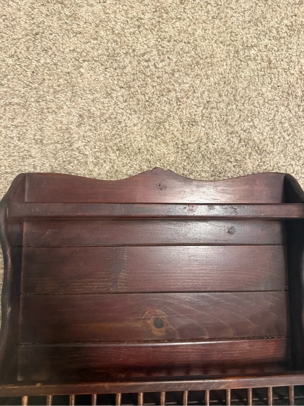 Vintage Wooden Wall Shelf - Farmhouse Style Spice Rack